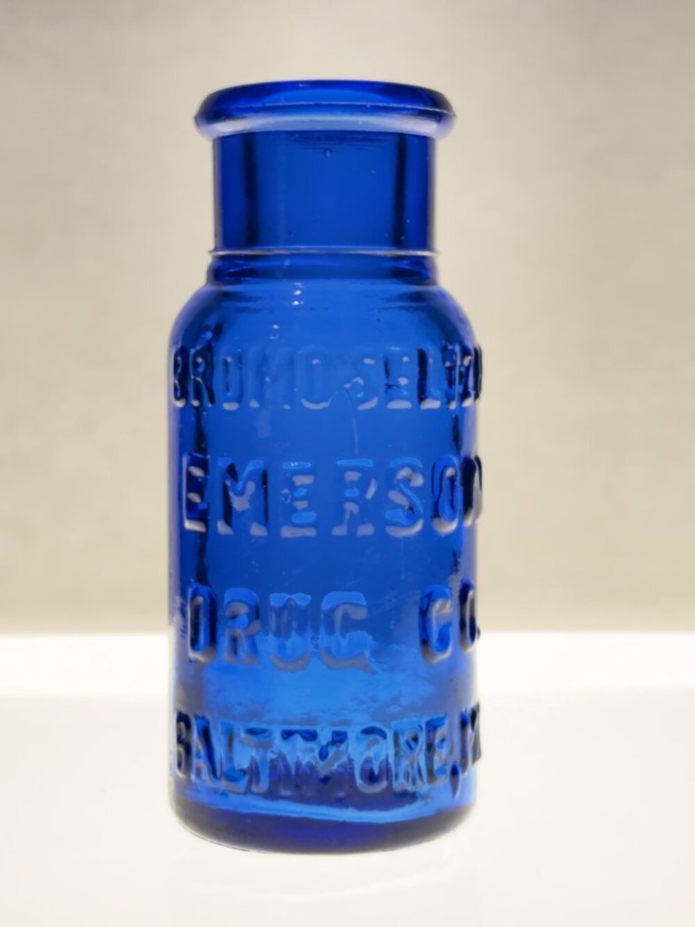 Bromo Seltzer Cobalt Blue Bottle |Antique Apothecary